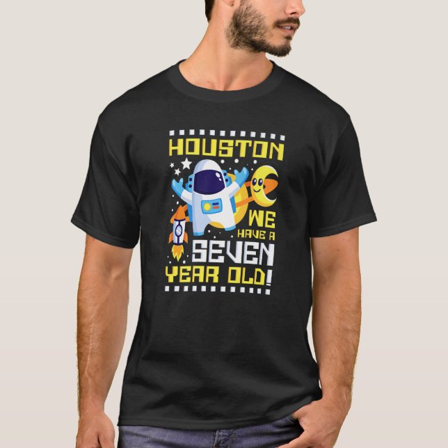 T-shirt 7e anniversaire Houston Nous avons un Astuce de se (Devant)