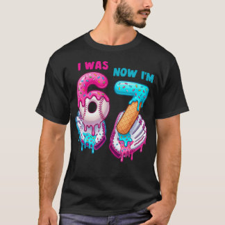 T-shirt 7e anniversaire j'avais 6 ans maintenant j'ai 7 an
