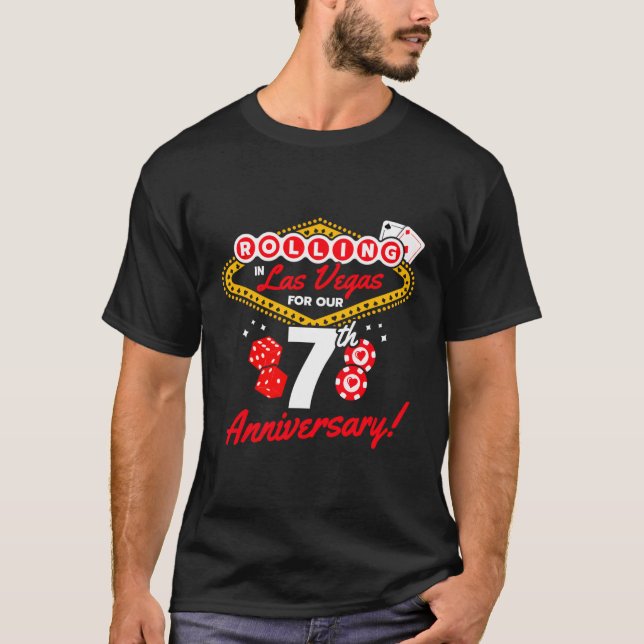 T-shirt 7E Anniversaire Las Vegas 7E Mariage (Devant)