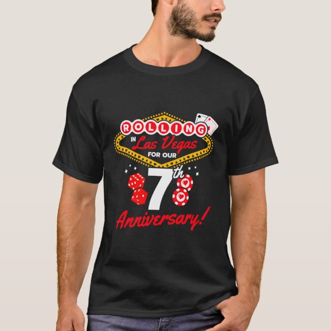 T-shirt 7E Anniversaire Las Vegas 7E Mariage (Devant)