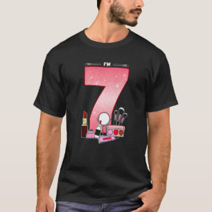 T-shirt 7e anniversaire pour le maquillage de petite fille
