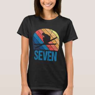 T-shirt 7e anniversaire Retro Ski Ski 7 ans Garçons Fille