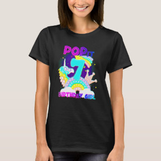 T-shirt 7e anniversaire Unicorn Fidget Pop It Birthday Gir