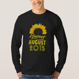 T-shirt 7e anniversaire Vêtements tournesol Vintage août 2