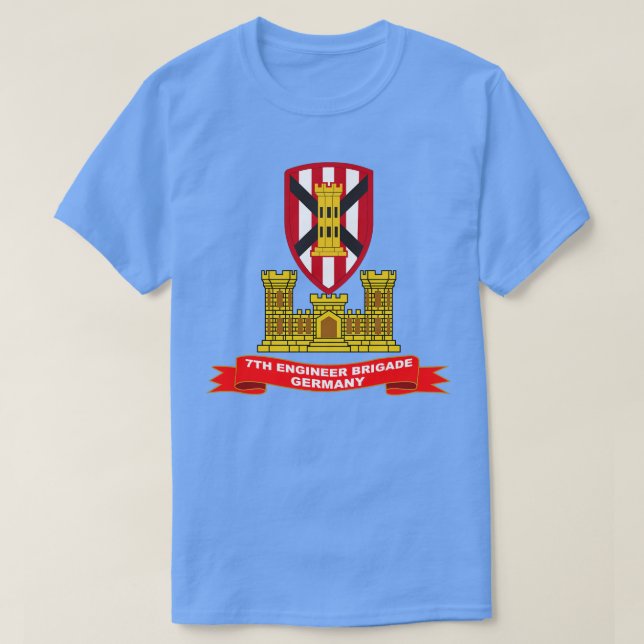 T-shirt 7e brigade du génie 1969 Allemagne ENG Br Ribbon X (Design devant)