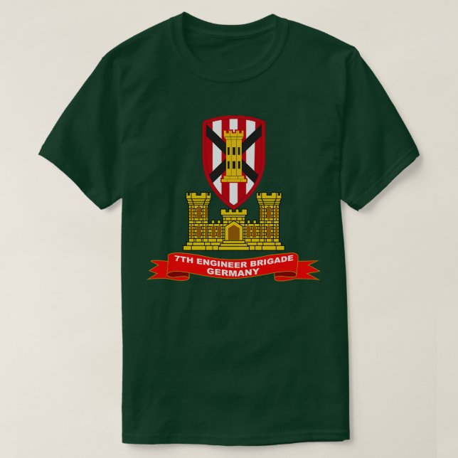 T-shirt 7e brigade du génie 1969 Allemagne ENG Br Ribbon X (Design devant)