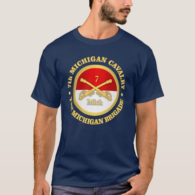T-shirt 7e cavalerie du Michigan (e) (Devant)