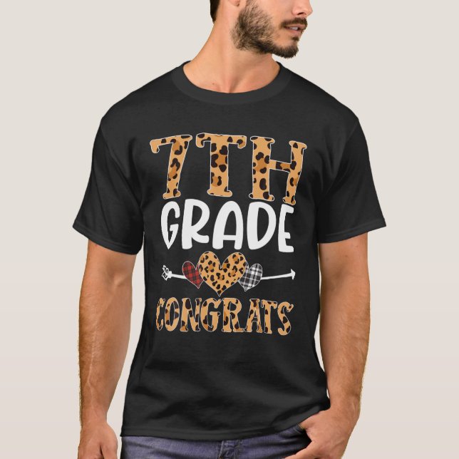 T-shirt 7E Classe Leopard Enseignant Premier Jour Retour (Devant)
