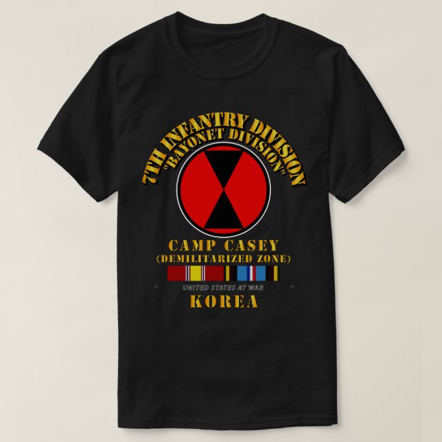 T-shirt 7e division d'infanterie Corée Cp Casey w SVC (Design devant)