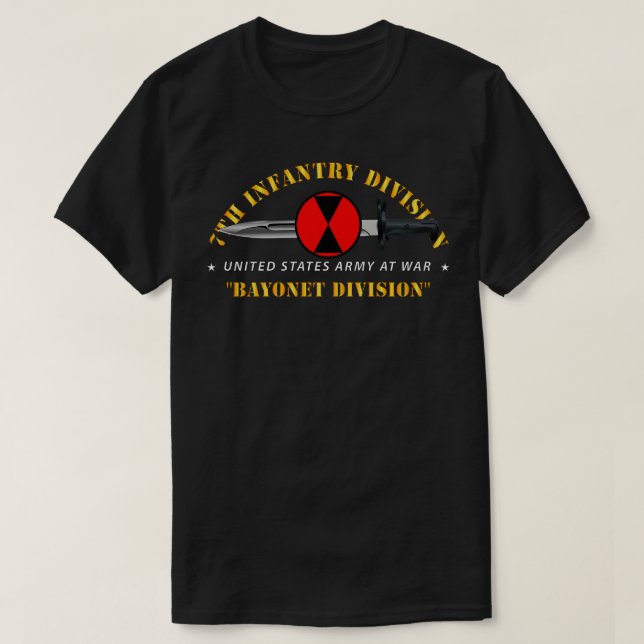 T-shirt 7e division d'infanterie Division Bayonet (Design devant)