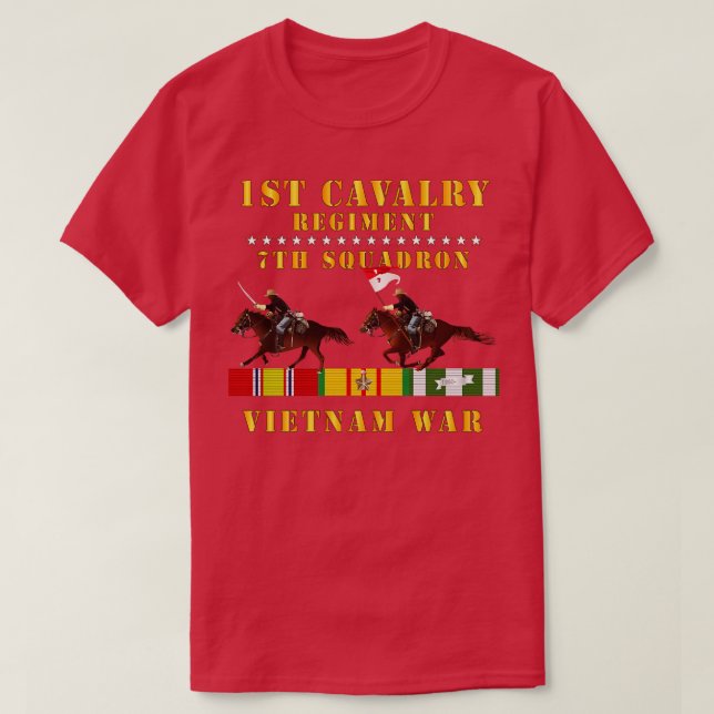 T-shirt 7e Escadron 1er Régiment de cavalerie Vietnamwt 2  (Design devant)