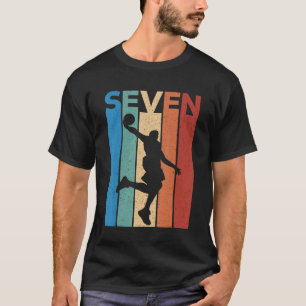 T-shirt 7e fête d'anniversaire Sept 7 ans Basketball Ki