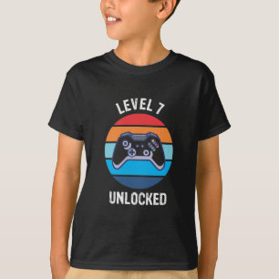 T-shirt 7e niveau de joueur d'anniversaire 7