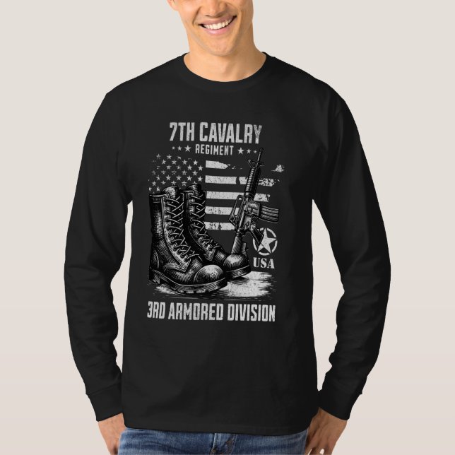 T-shirt 7e régiment de cavalerie 3e division blindée (Devant)