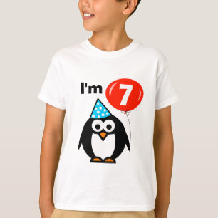 T-shirt 7ème chemise d'anniversaire d'enfants avec la