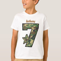 7ème Nom fait sur commande V01A de Camo de garçon