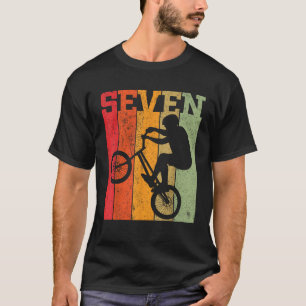 T-shirt 7th Birthday Boys 7 Year Old Seven BMX Bike racing