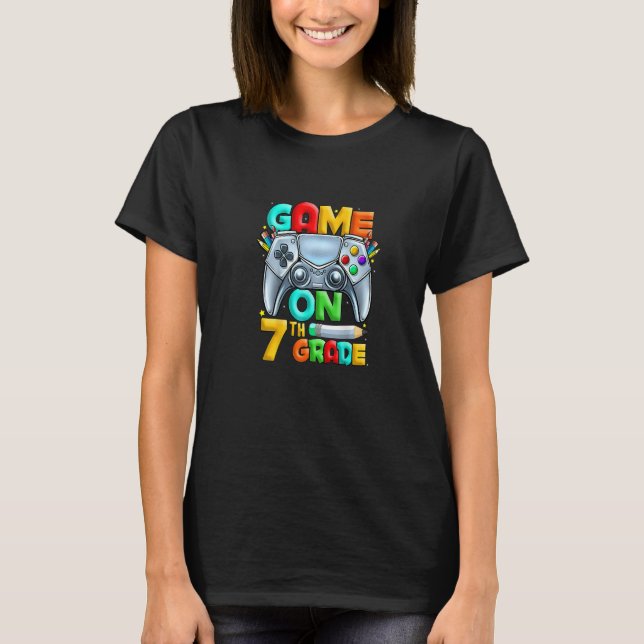 T-shirt 7th Grade Back To School Level Unlocked Senior 202 (Devant)