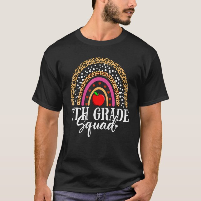 T-shirt 7th Grade Squad Teacher Student 100th Day Of Schoo (Devant)