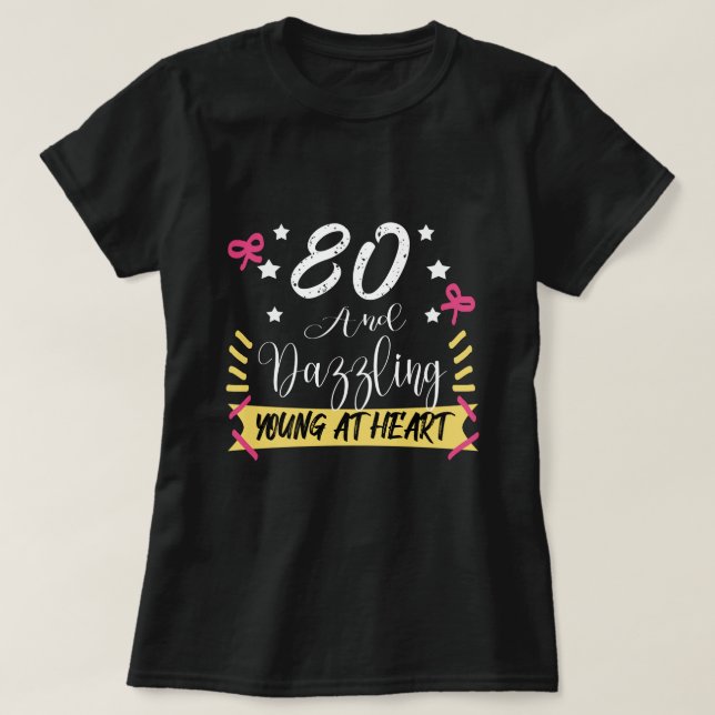 T-shirt 80 Anniversaire Éblouissant  (Design devant)