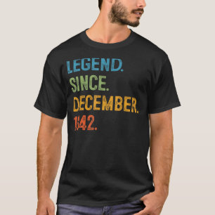 T-shirt 80 ans 80e Anniversaire Hommes Légende depuis déce