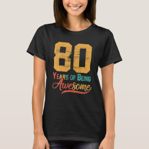 T-shirt 80 ans 80e anniversaire papa papa maman grand-pèr