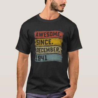 T-shirt 80 Ans Awesome Depuis Décembre 1941 80E Birt