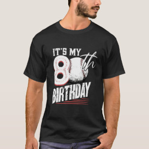 T-shirt 80 ans Baseball Vintage 80e anniversaire