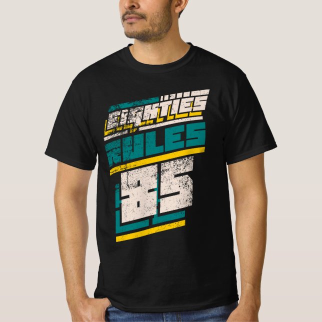 T-shirt 80 ans en difficulté 80 design sports (Devant)