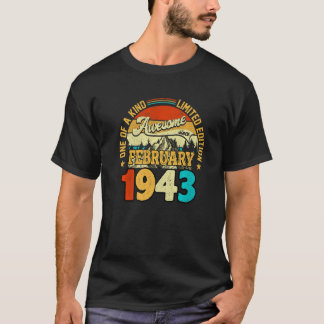 T-shirt 80 Ans Incroyable Depuis Février 1943 80e Annivers