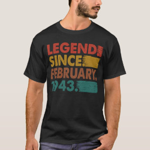 T-shirt 80 Ans Légende depuis février 1943 80e Birt