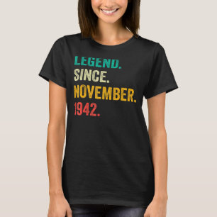 T-shirt 80 Ans Légende depuis novembre 1942 80e Birt