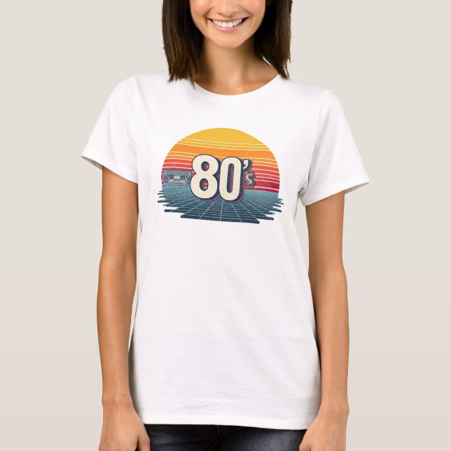T-shirt 80 ans rétro (Devant)