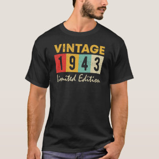 T-shirt 80 ans Vintage 1943 80e anniversaire