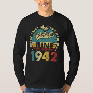 T-shirt 80 ans Vintage juin 1942 80e jour du B