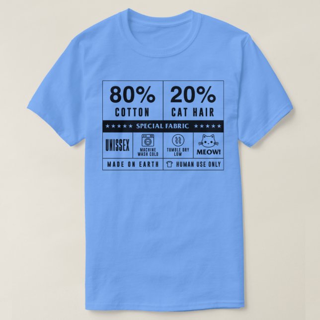 T-shirt 80 Coton 20 Cheveux de chat par Tobe Fonseca (Design devant)