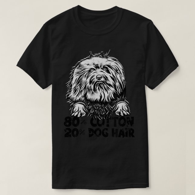 T-shirt 80 Coton 20 Chien Coiffeur chien (Design devant)
