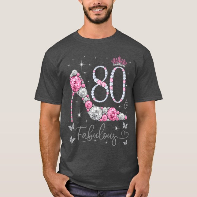 T-shirt 80 Fabuleux 80 Et Fabuleux 80 ans amis (Devant)