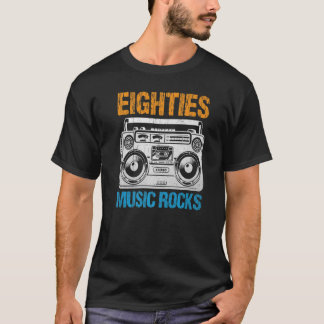 T-shirt 80 Music Rocks 80 Anniversaire Thème de fête