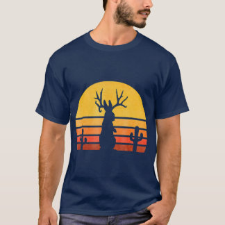 T-shirt 80 Retro Jackalope Vintage Cryptid Rabbit