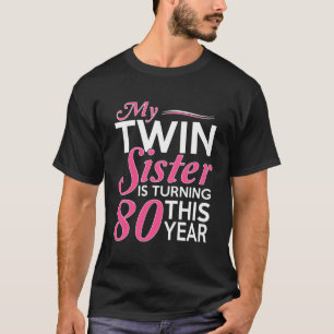 T-shirt 80E Année De Naissance Des Soeurs Twin