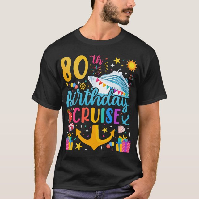 T-shirt 80e anniversaire Croisière B-Day Hommes (Devant)
