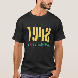 T-shirt 80e anniversaire Dames Mens 80 ans 1942 35