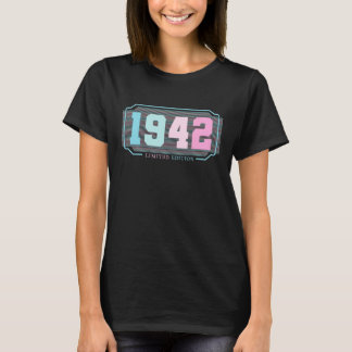 T-shirt 80e anniversaire Dames Mens 80 ans 1942 42