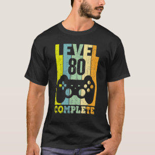 T-shirt 80e anniversaire Dames Mens Niveau 80 ans 1942 1