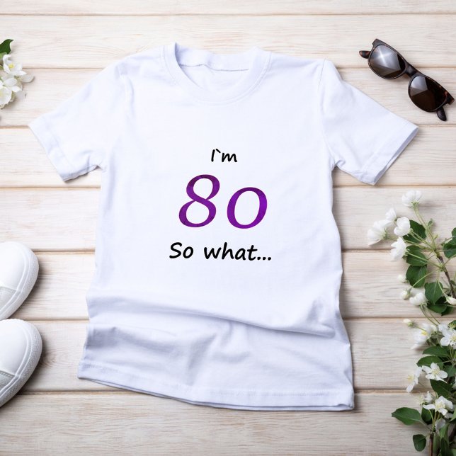T-shirt 80e Anniversaire Drôle Je`m 80 alors que (Créateur téléchargé)