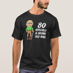 T-shirt 80e anniversaire d'un vieil homme grincheux