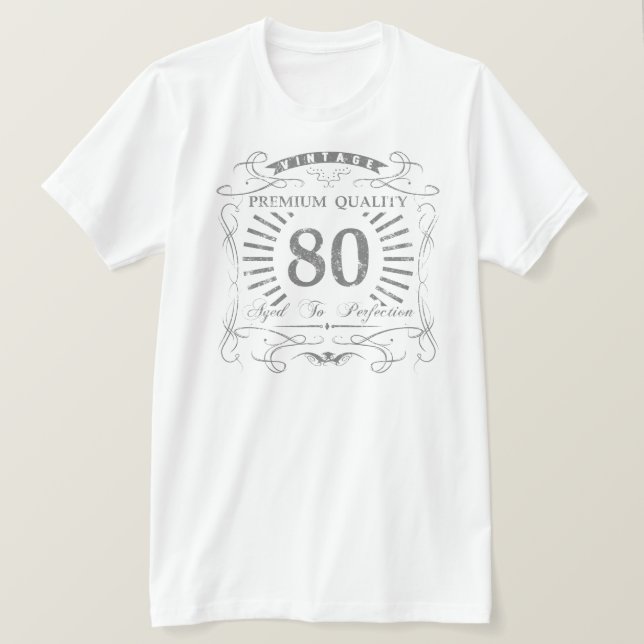 T-shirt 80e anniversaire Gag cadeau (Design devant)