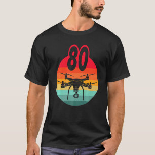 T-shirt 80e Anniversaire I Rétro Télécommande Drones Avec 