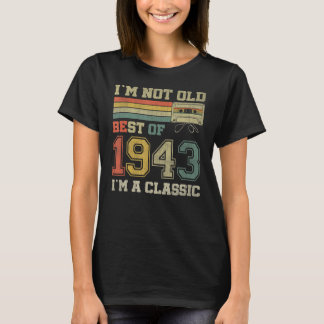 T-shirt 80e anniversaire Je ne suis pas vieux Je suis clas